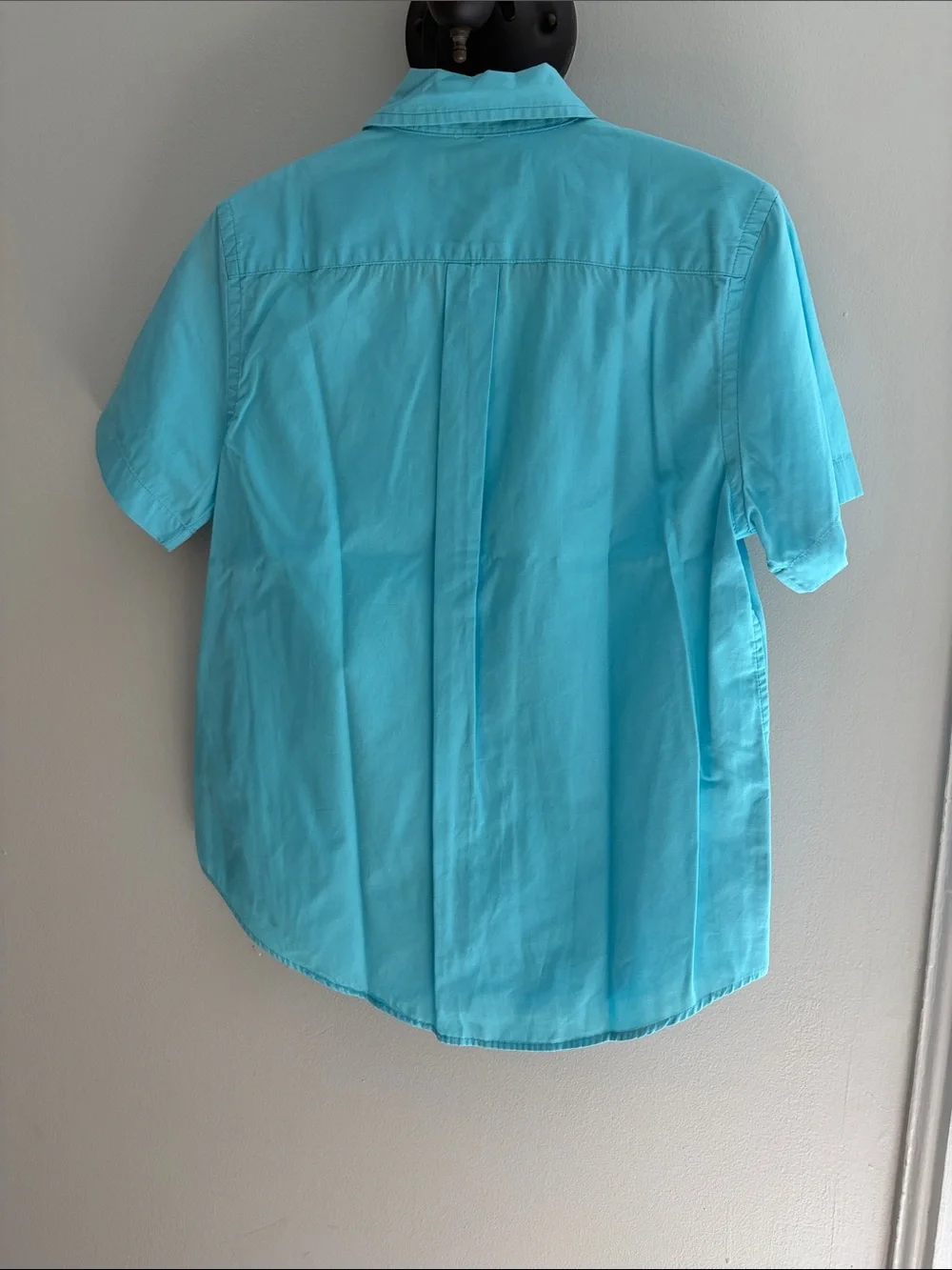 Ralph Lauren Short-Sleeve Button-Down Shirt in Bright Turquoise